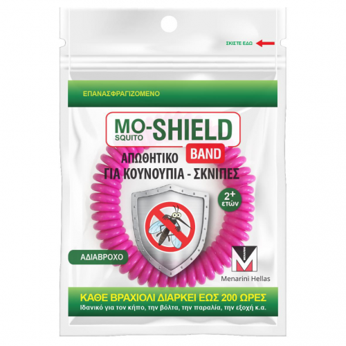 Mo-Shield Band - Pink Αντικουνουπικό Βραχιόλι 1 τεμάχιο